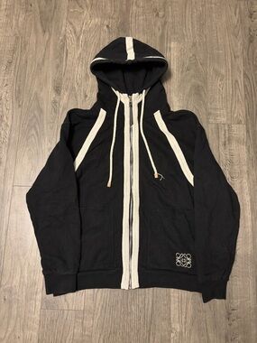 Loewe black zip up Hoodie